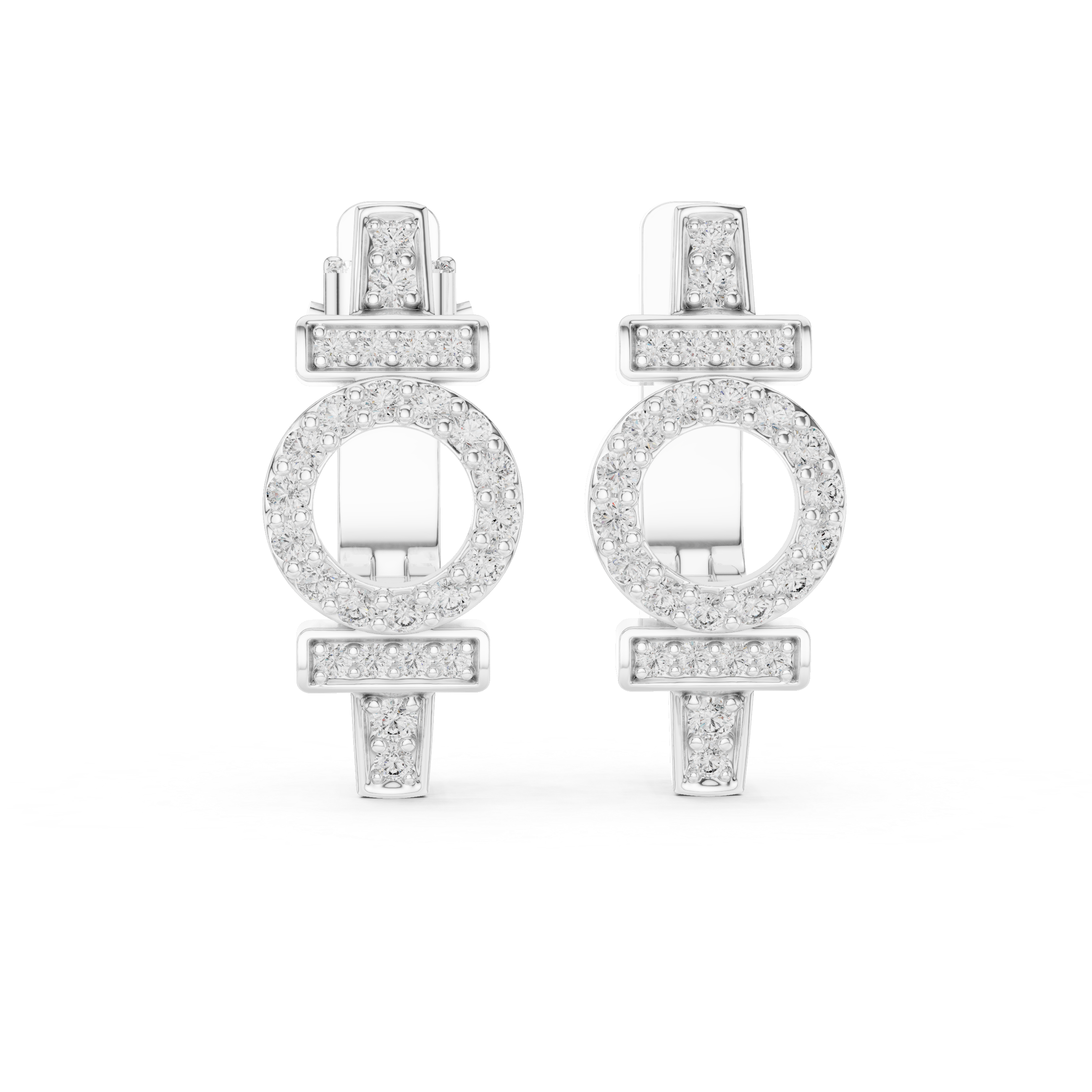 Opes Buckle Earrings 3862