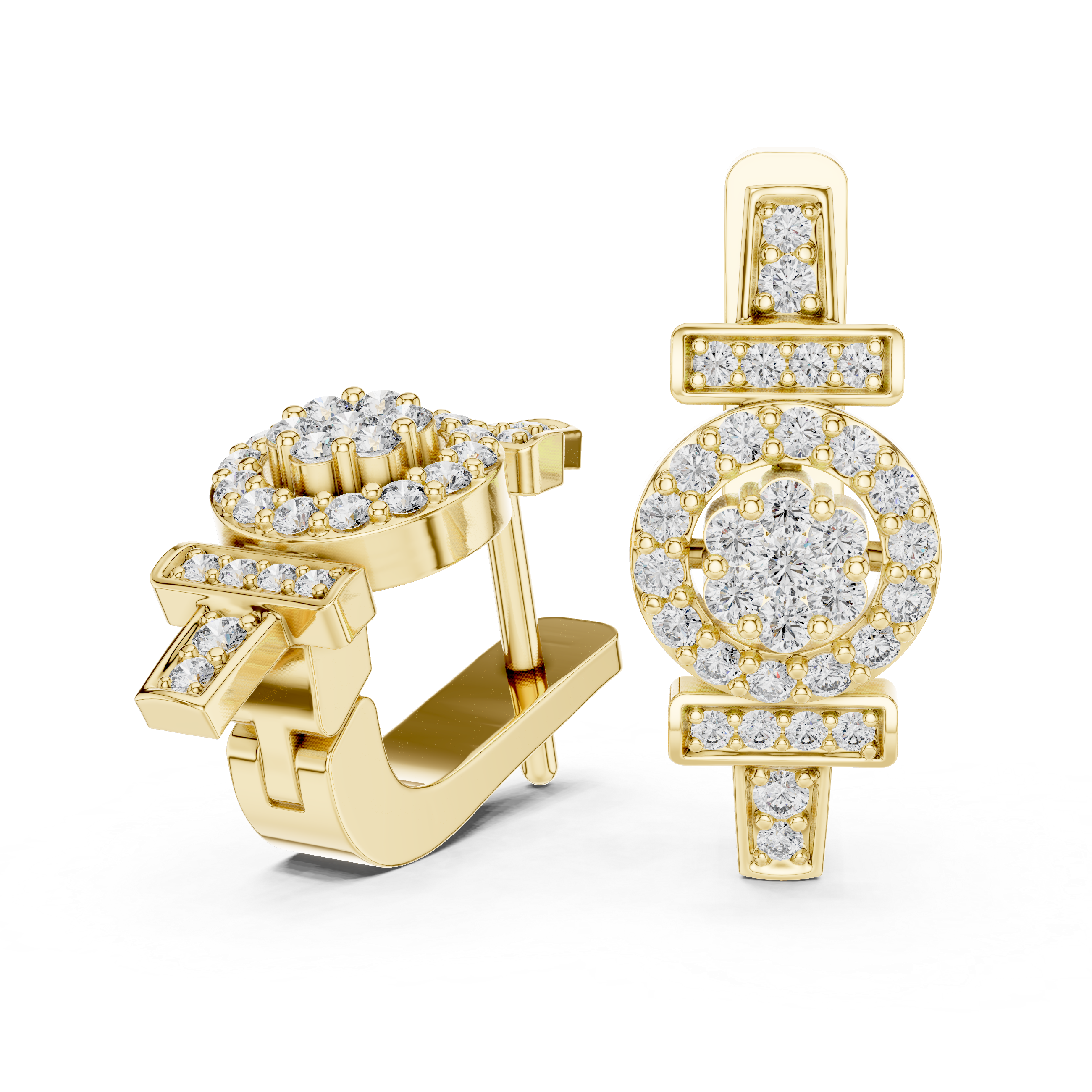 Opes Buckle Earrings 3862