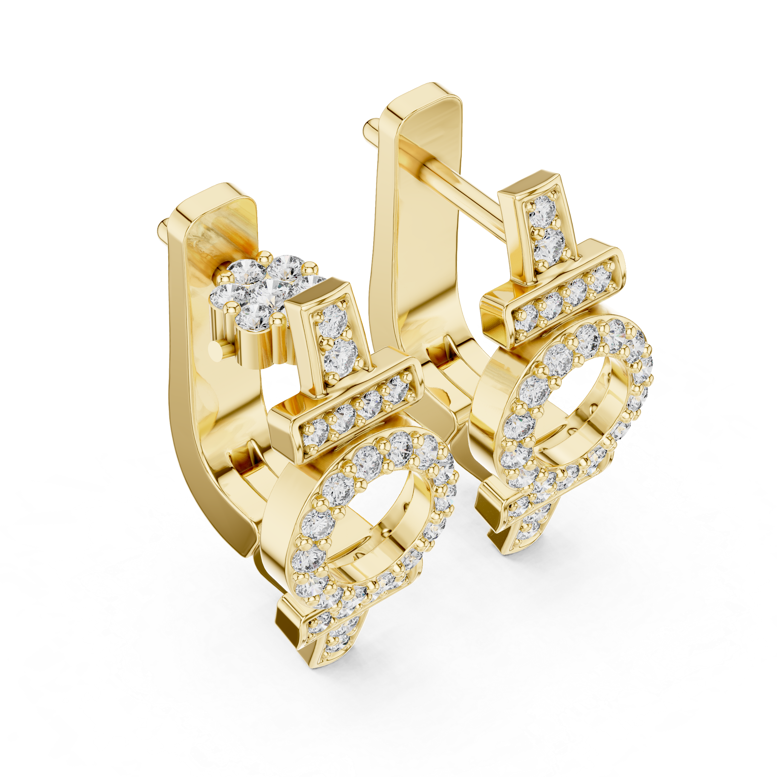 Opes Buckle Earrings 3862