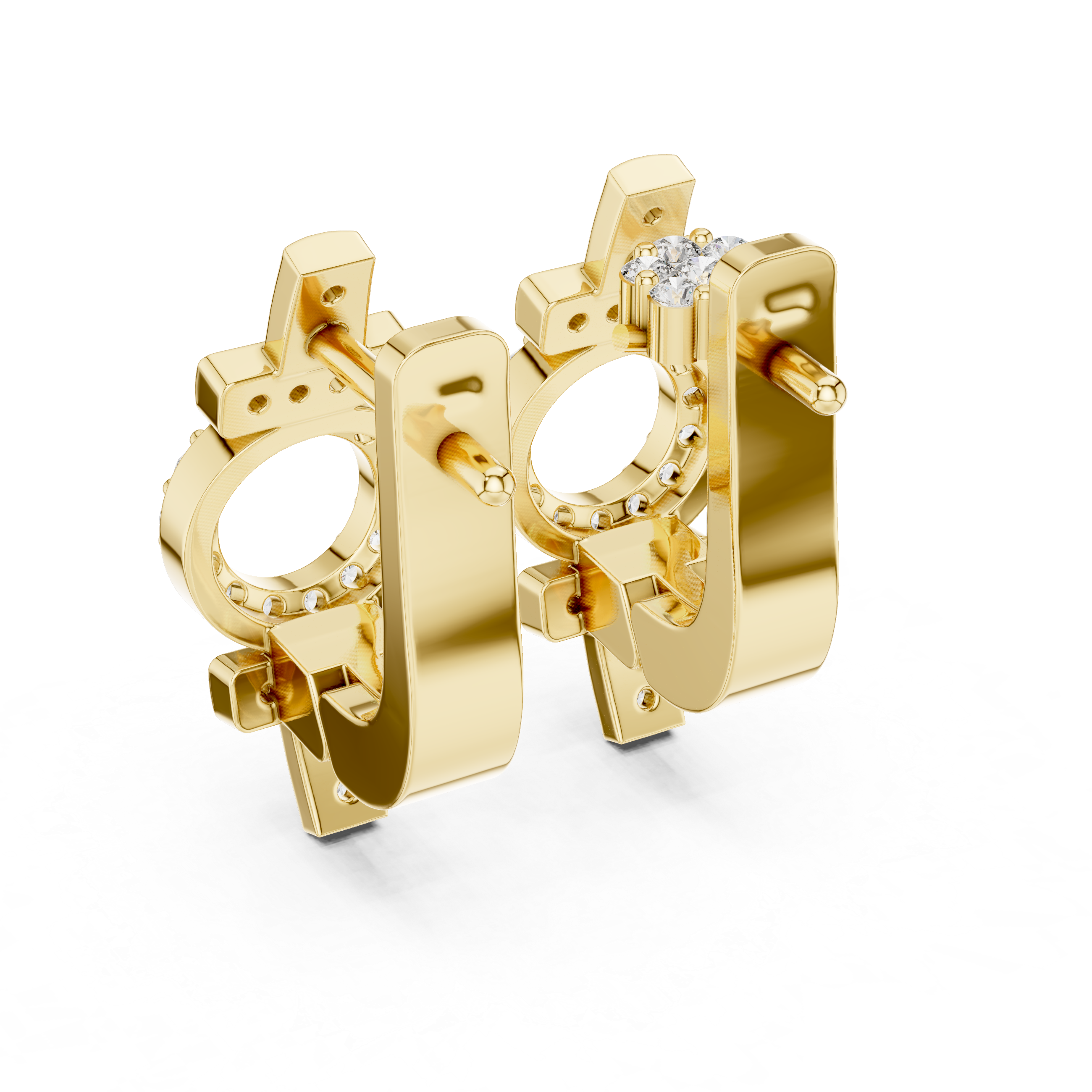 Opes Buckle Earrings 3862