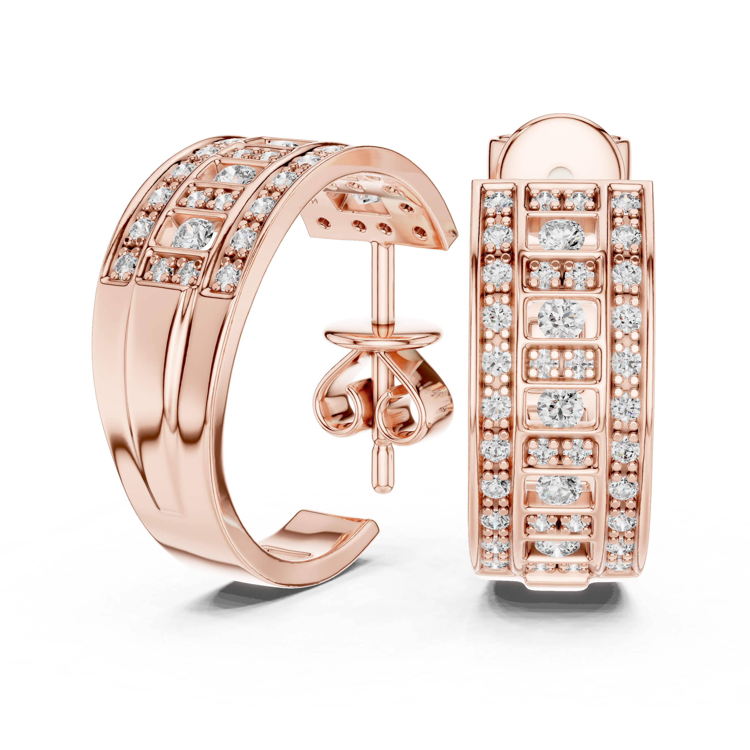 Opes Spiral Pave Earrings 3759