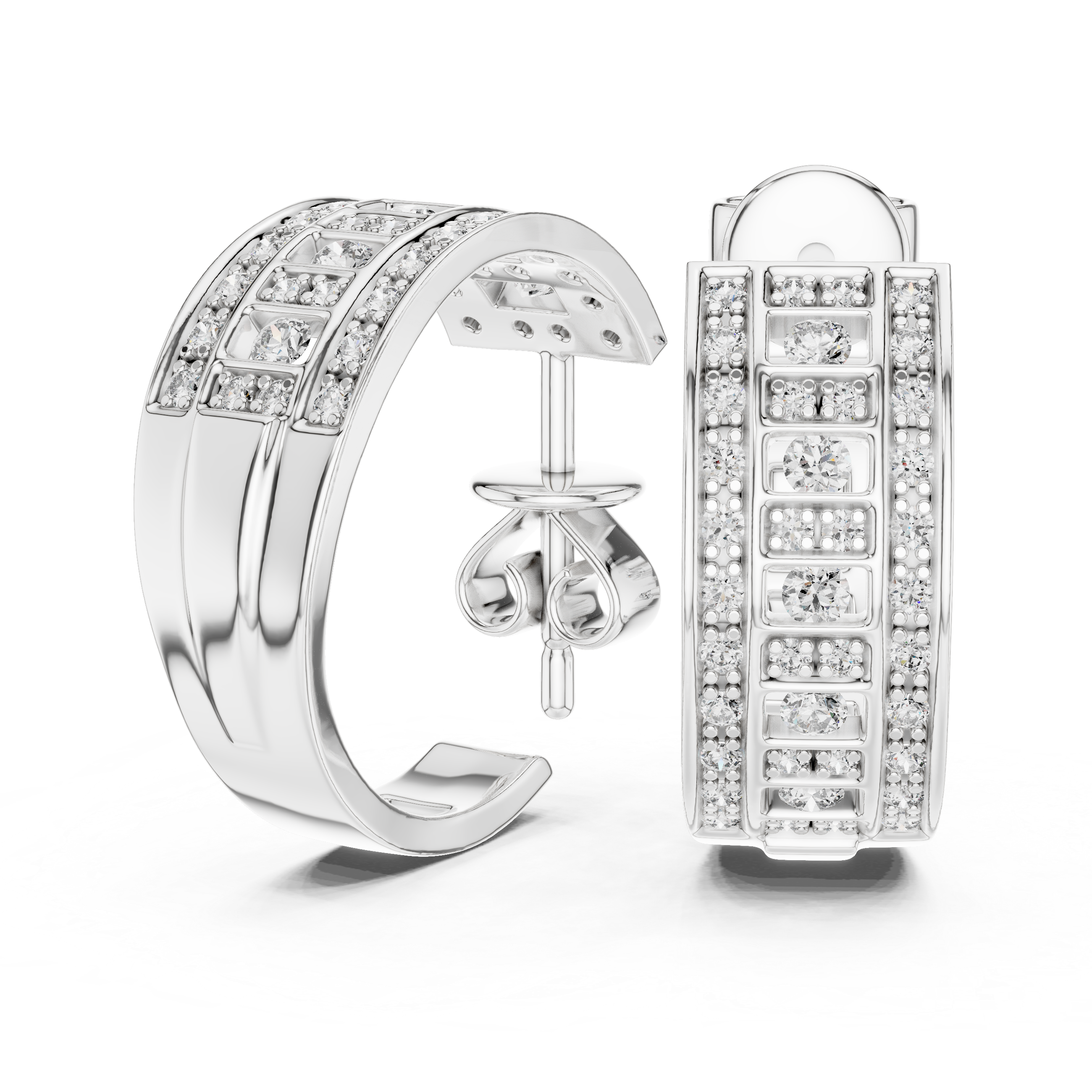 Opes Spiral Pave Earrings 3759