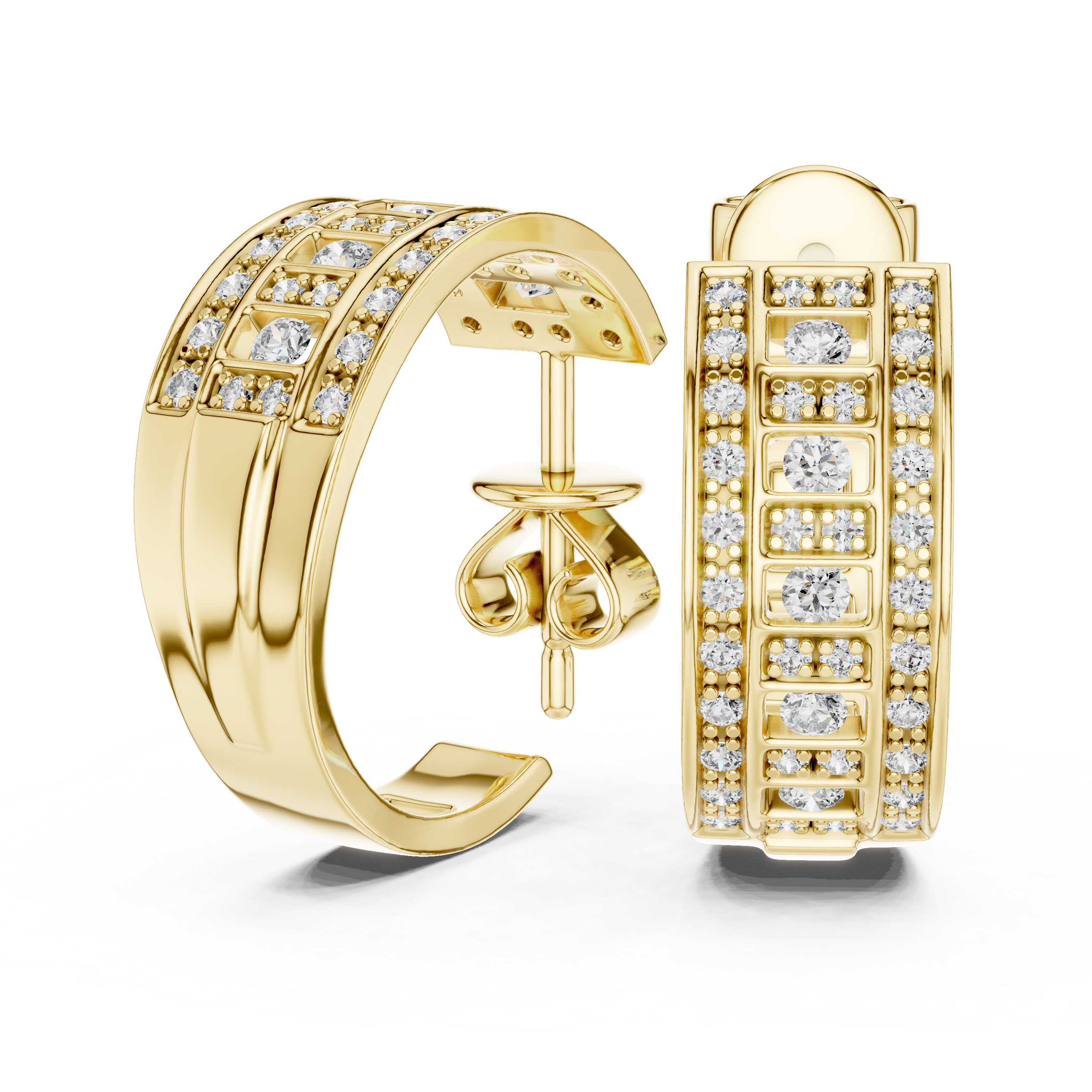 Opes Spiral Pave Earrings 3759
