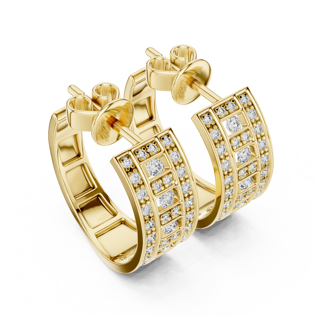 Opes Spiral Pave Earrings 3759