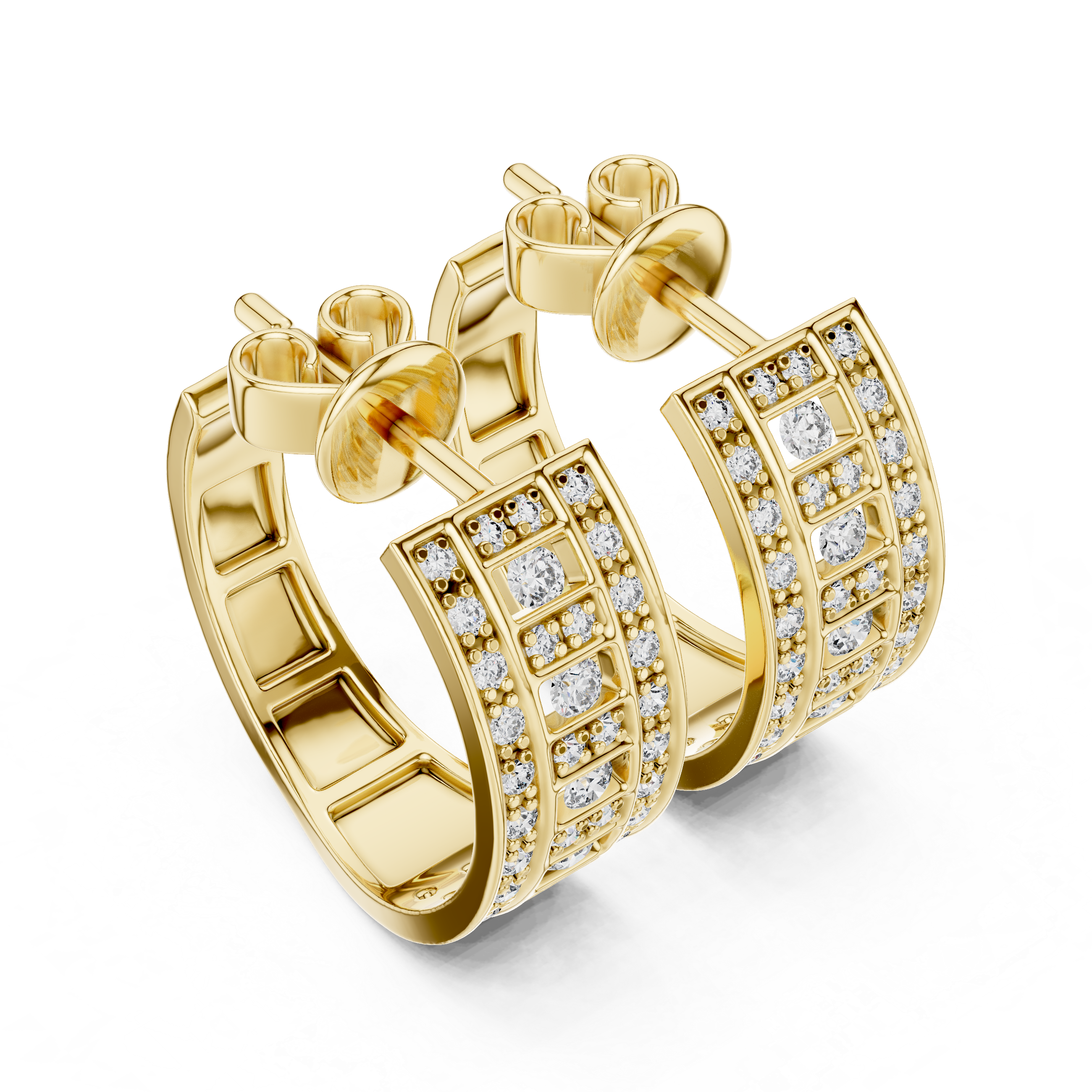 Opes Spiral Pave Earrings 3759