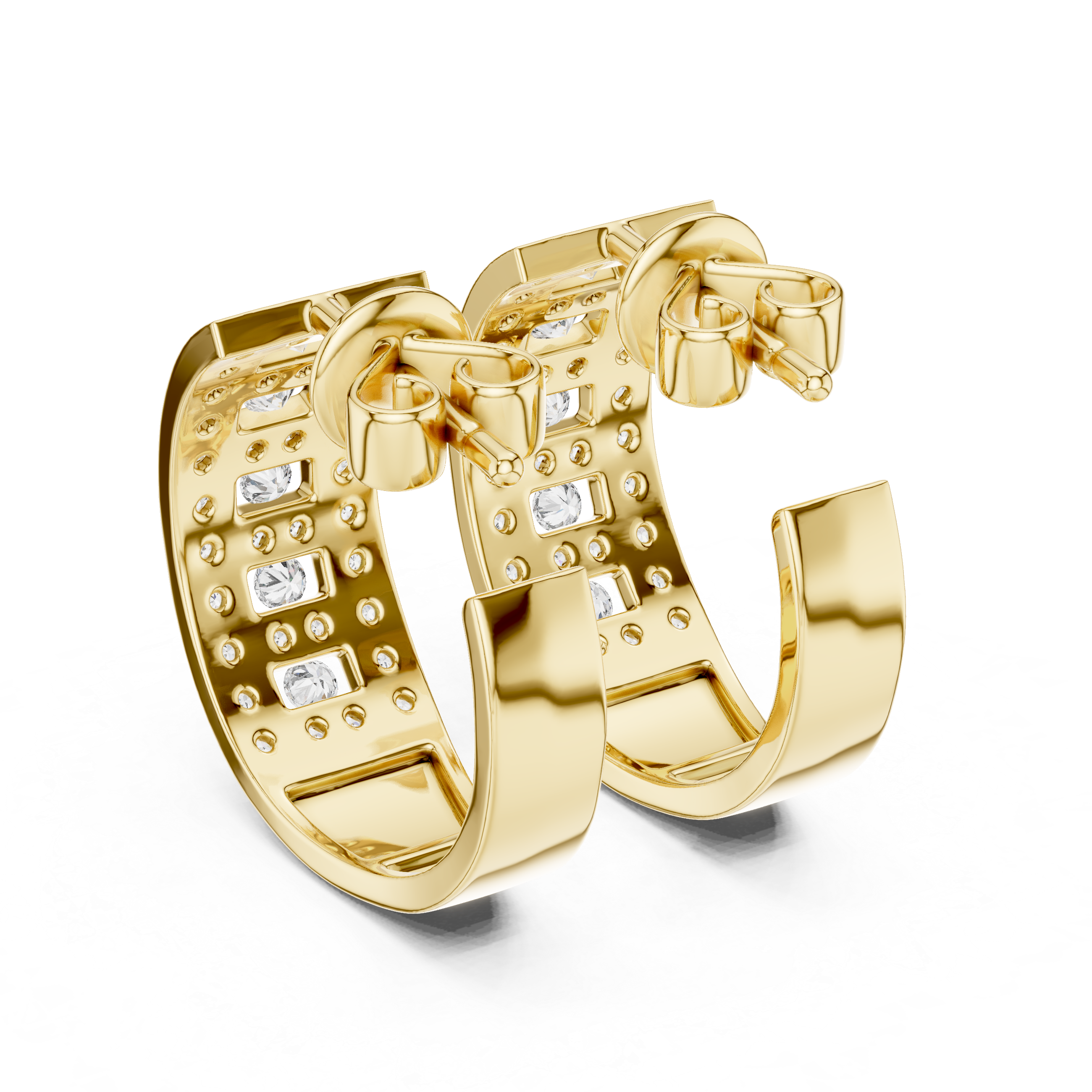 Opes Spiral Pave Earrings 3759