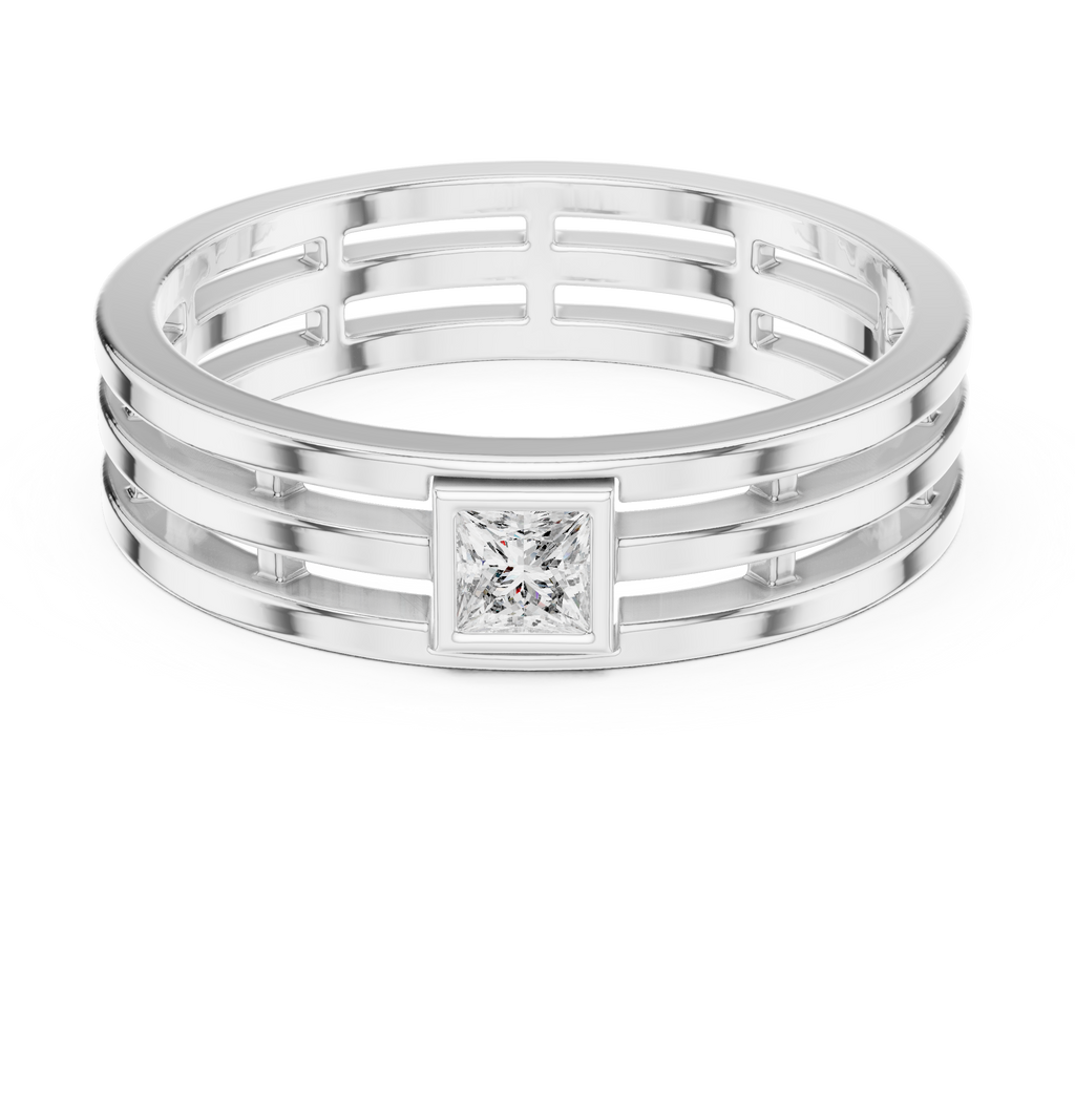 Regal Precision Men’s Diamond Ring – Modern Strength