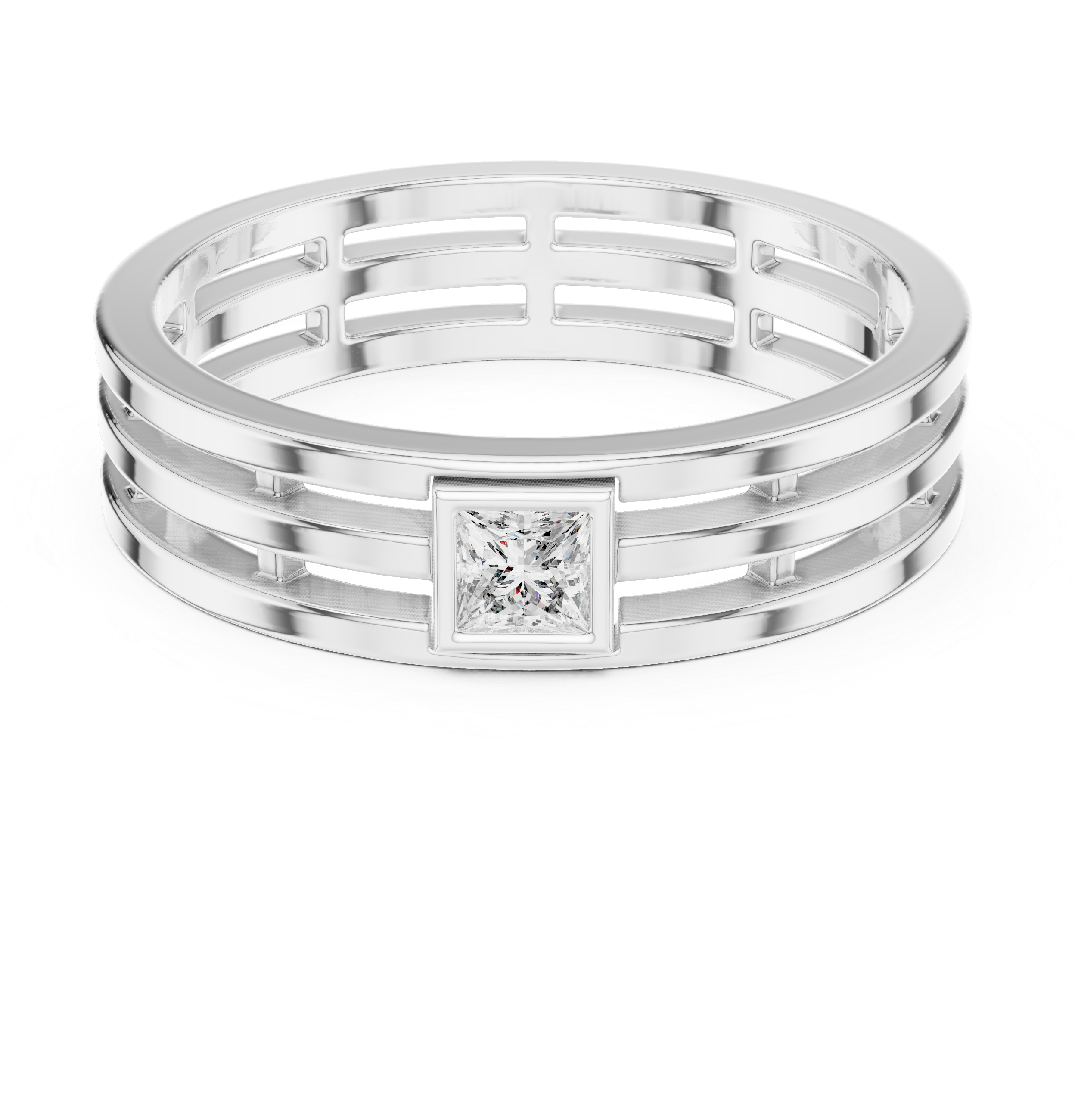 Regal Precision Men’s Diamond Ring – Modern Strength
