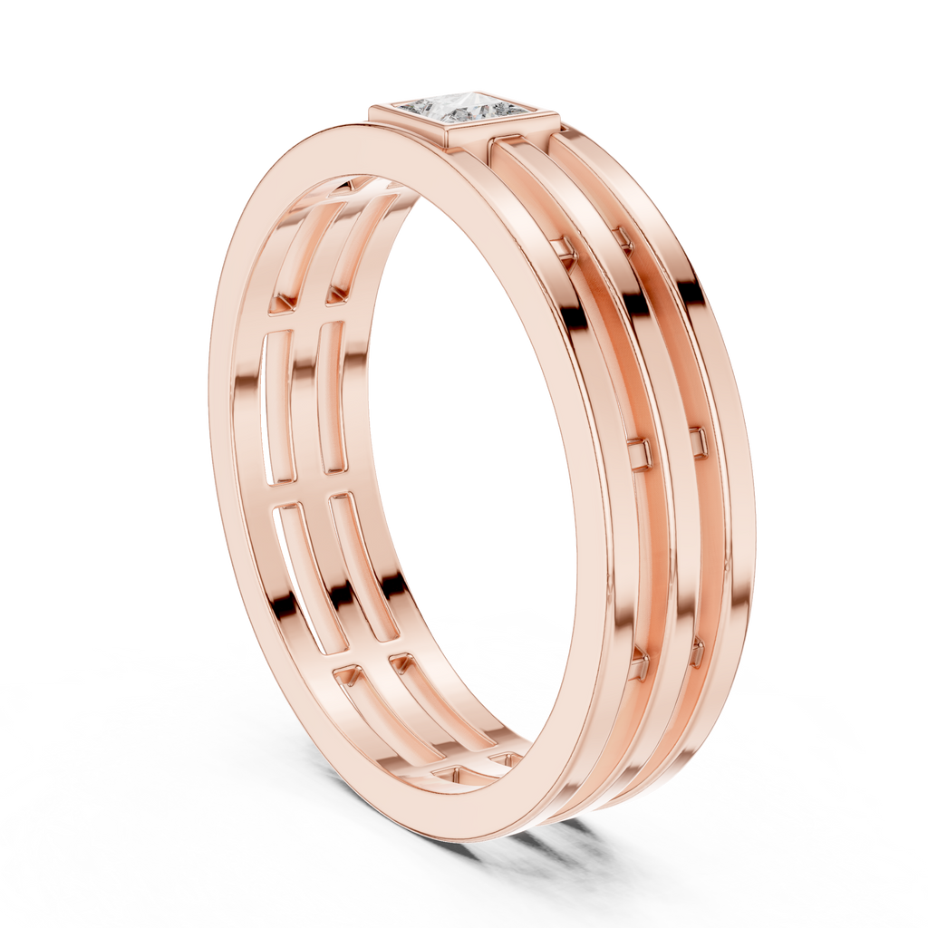 Regal Precision Men’s Diamond Ring – Modern Strength