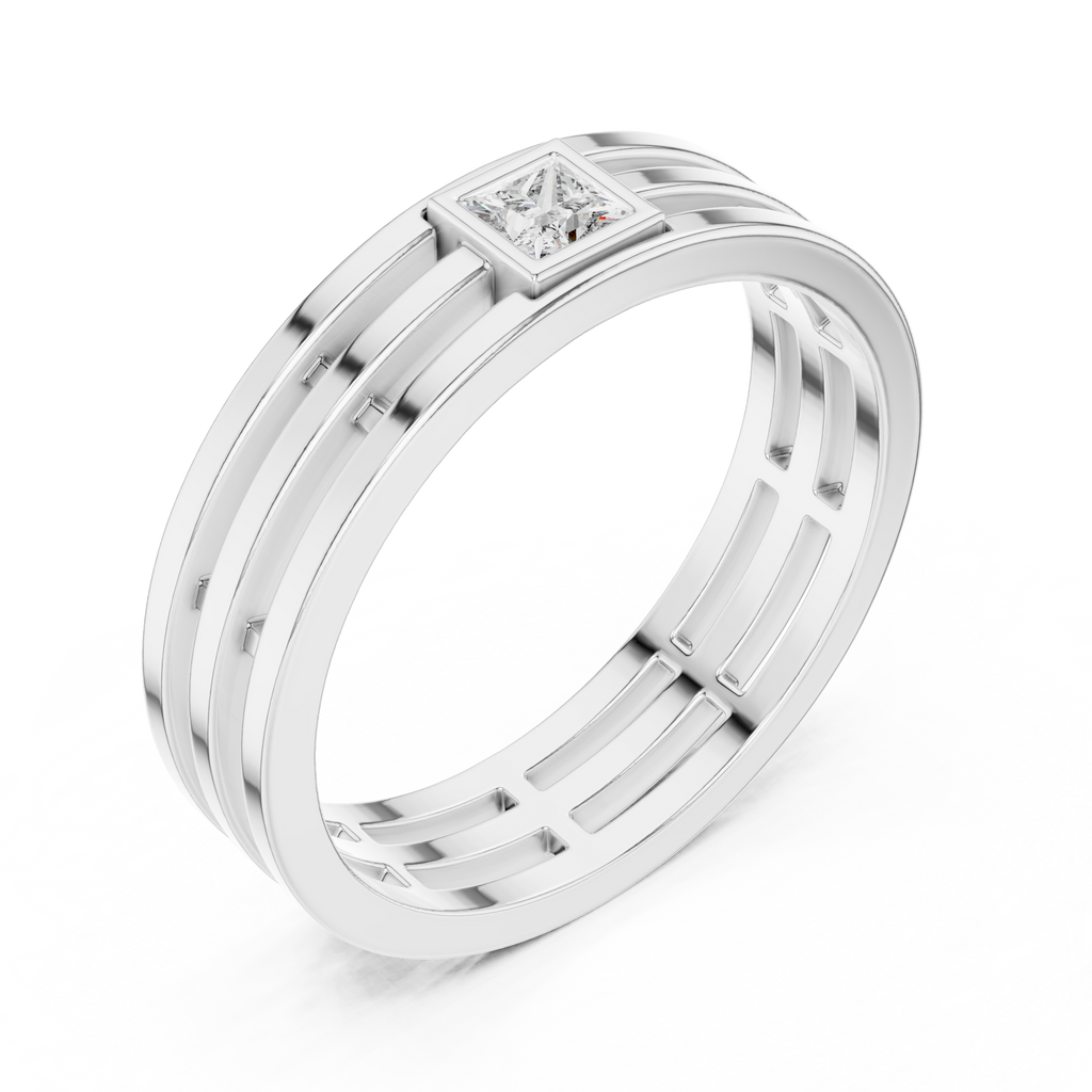 Regal Precision Men’s Diamond Ring – Modern Strength