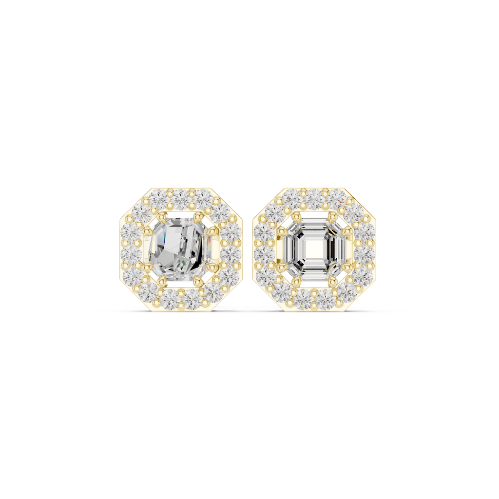 Opes Asscher Halo Earrings 3493