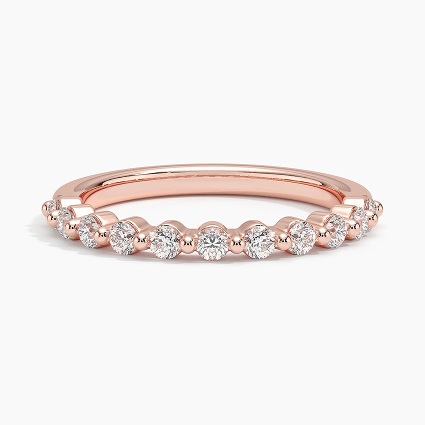 round Diamond Half Eternity Band