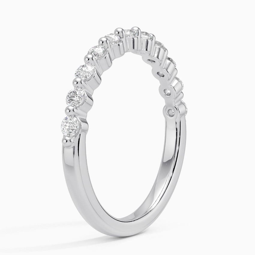 round Diamond Half Eternity Band