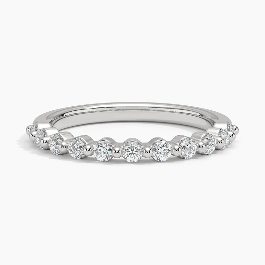 round Diamond Half Eternity Band