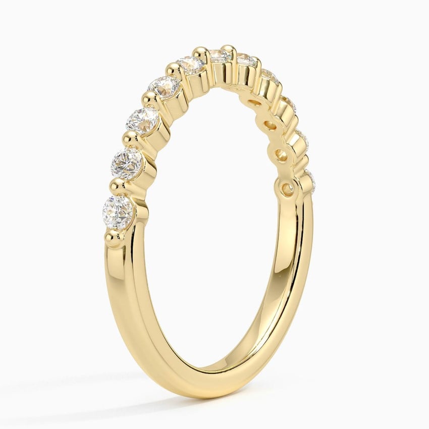 round Diamond Half Eternity Band