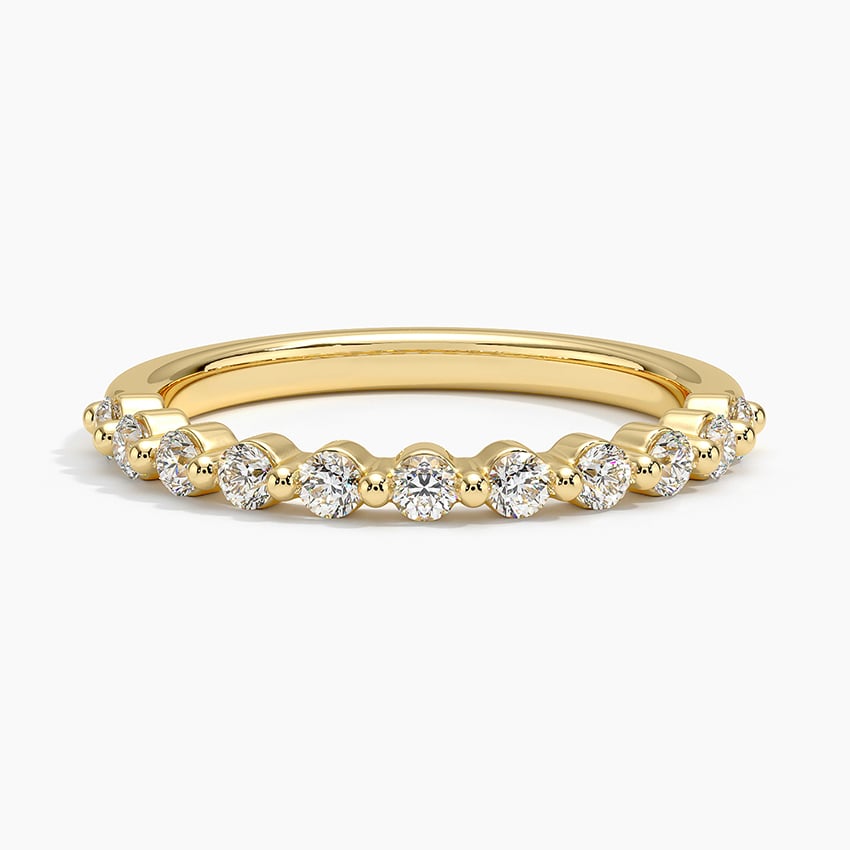 round Diamond Half Eternity Band