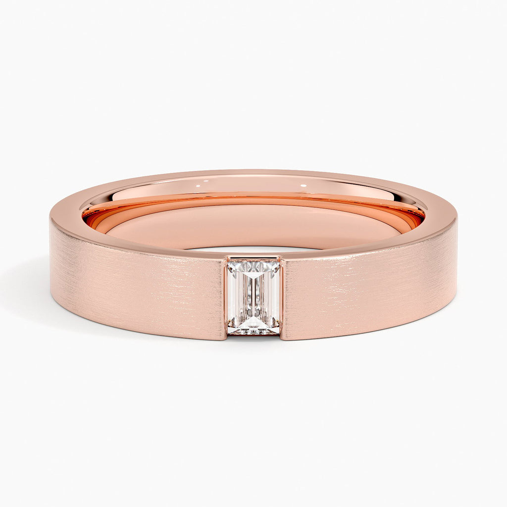 Modern Baguette Diamond Band in White Gold