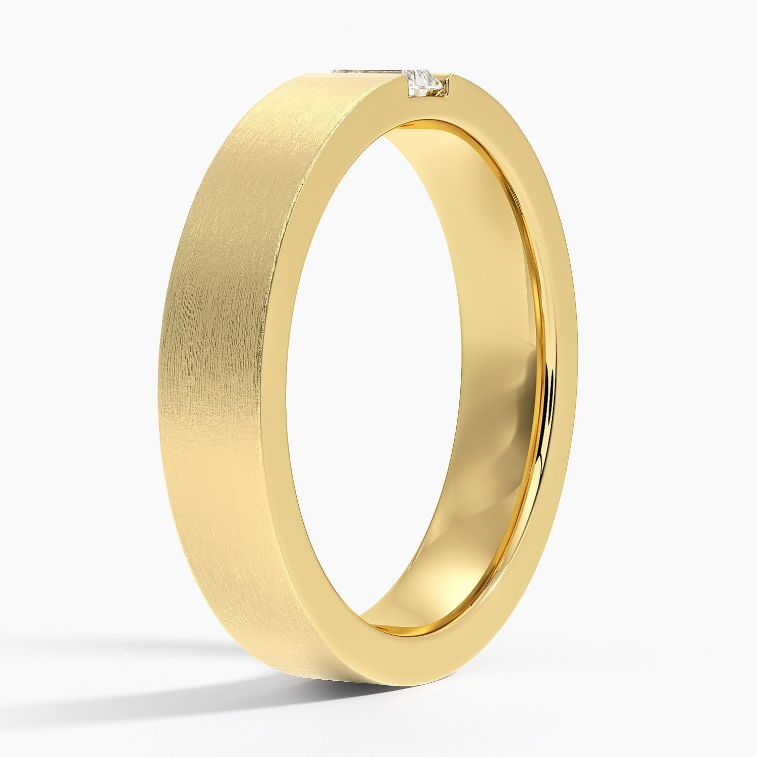 Modern Baguette Diamond Band in White Gold