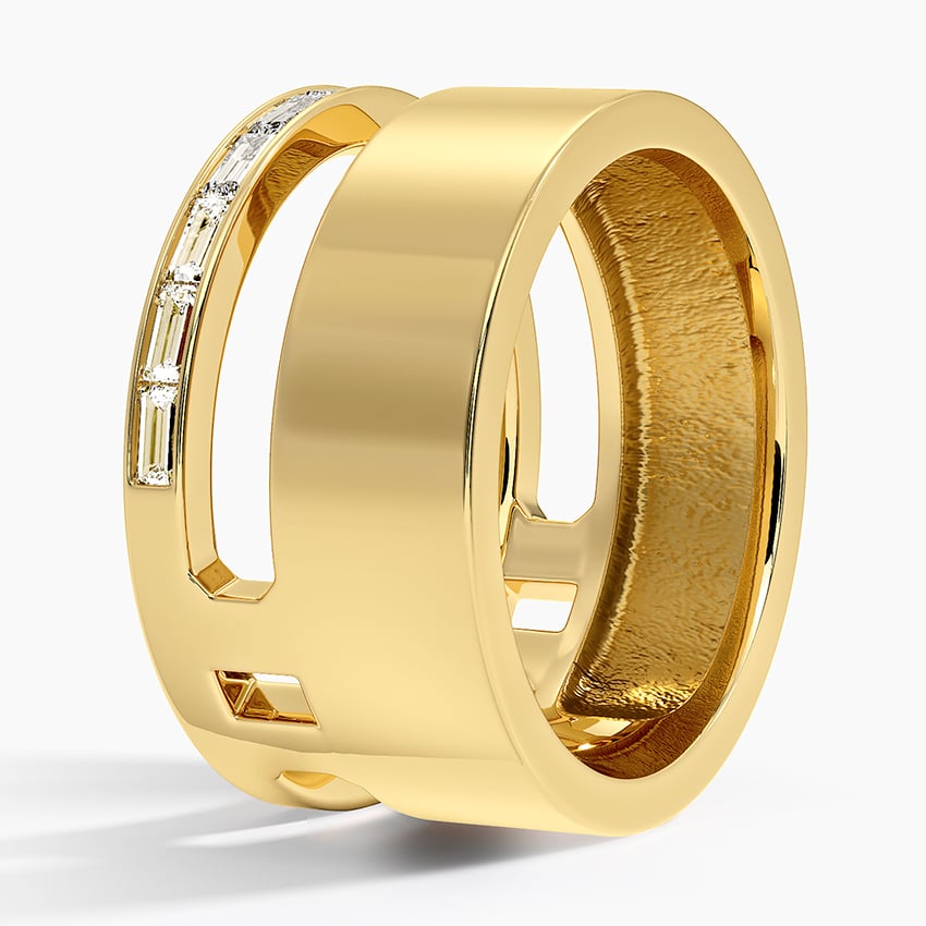 Baguette Diamond Channel Band Set