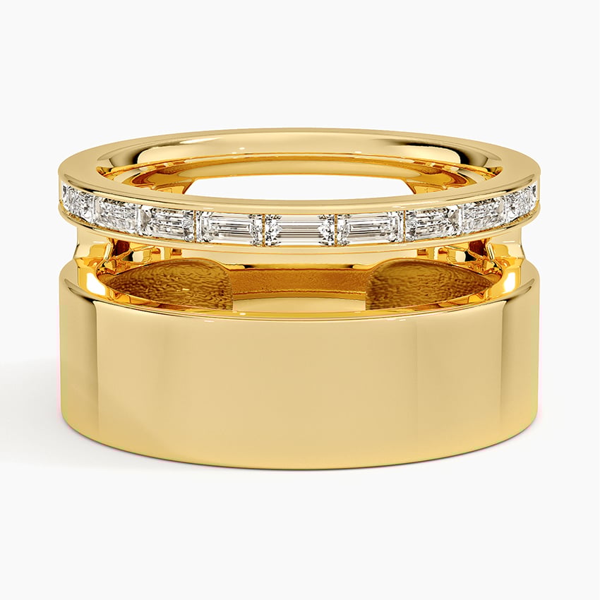 Baguette Diamond Channel Band Set