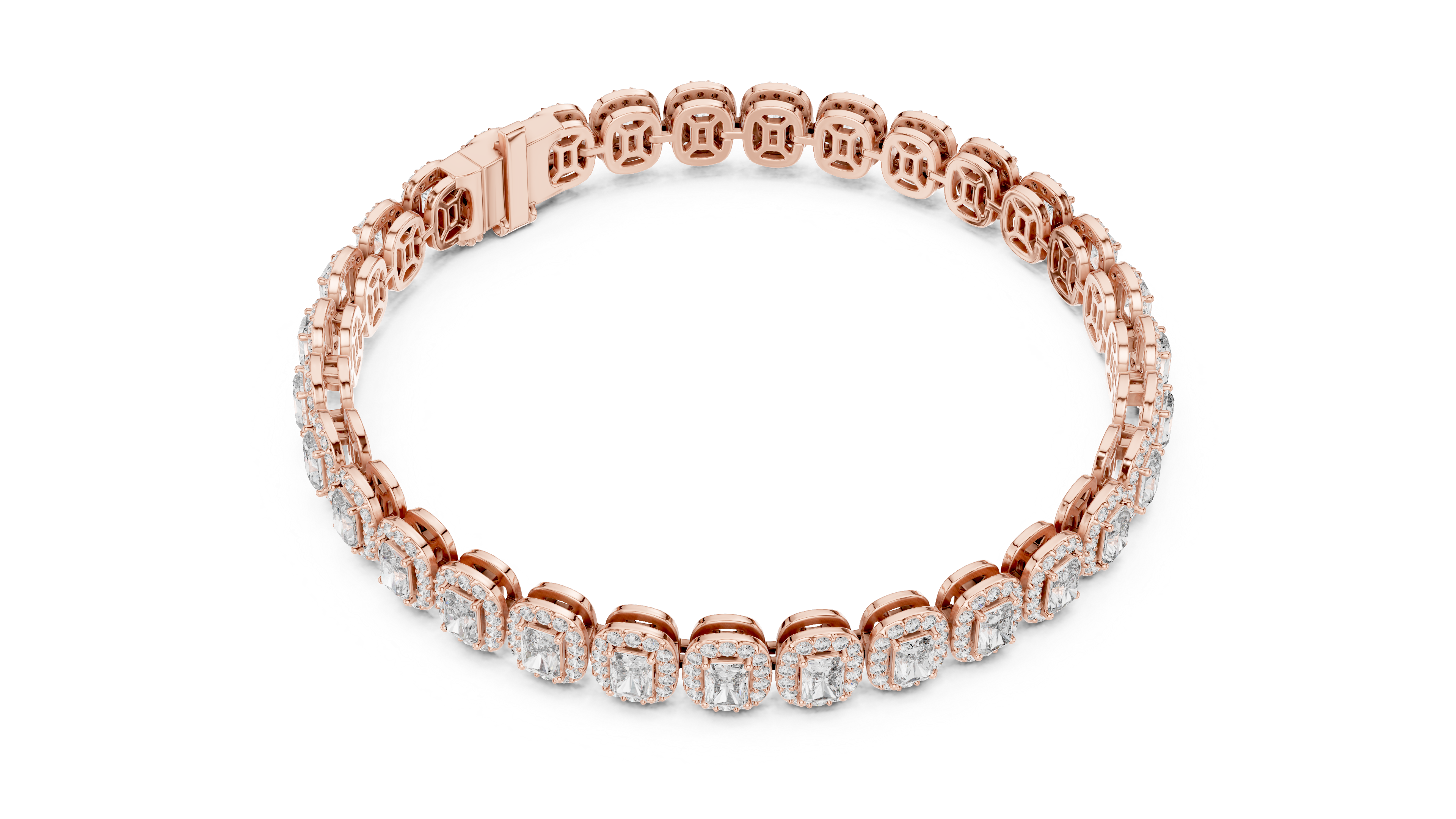 Opes Radiant Halo Tennis Bracelet 2102