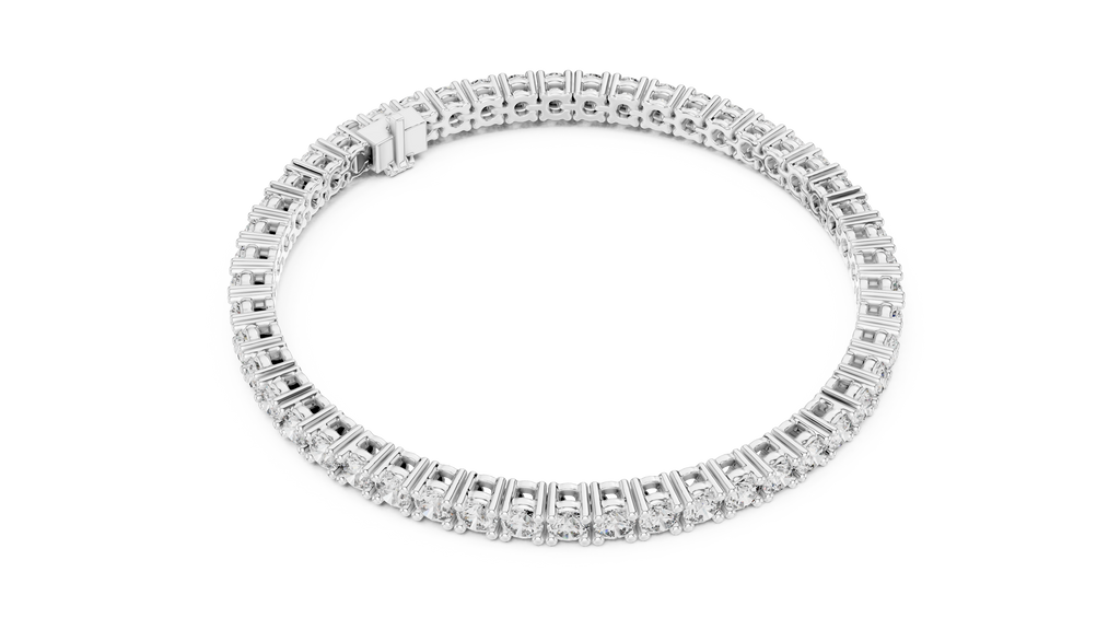 Round Cut Diamond Tennis Bracelet