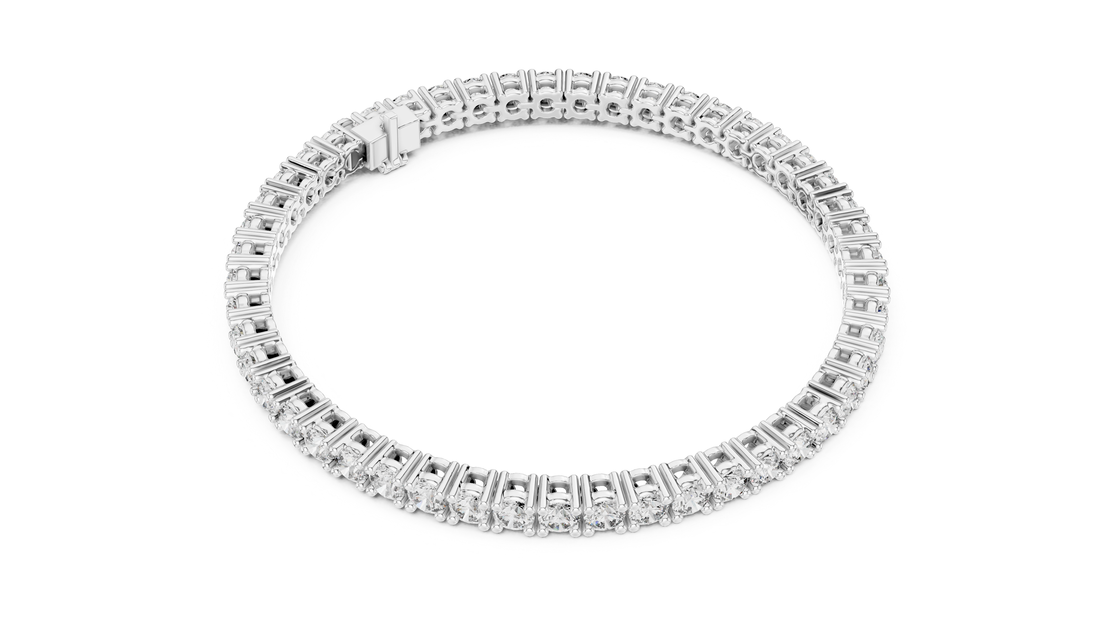 Round Cut Diamond Tennis Bracelet