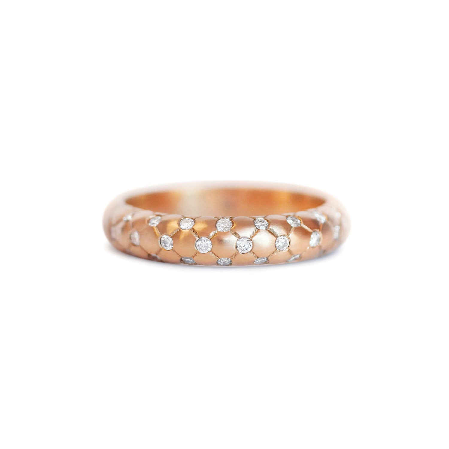 Diamond Pillow Band Ring