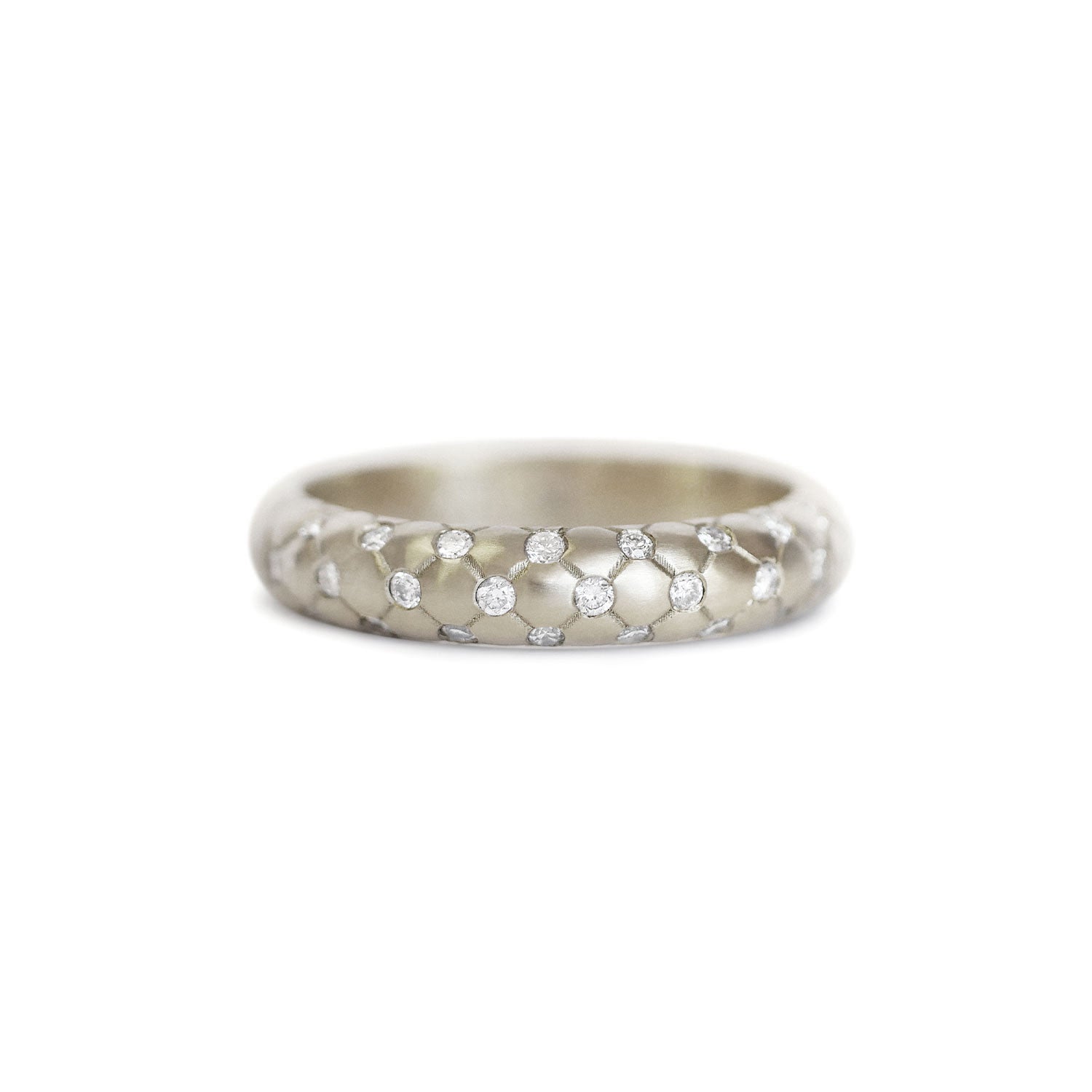 Diamond Pillow Band Ring