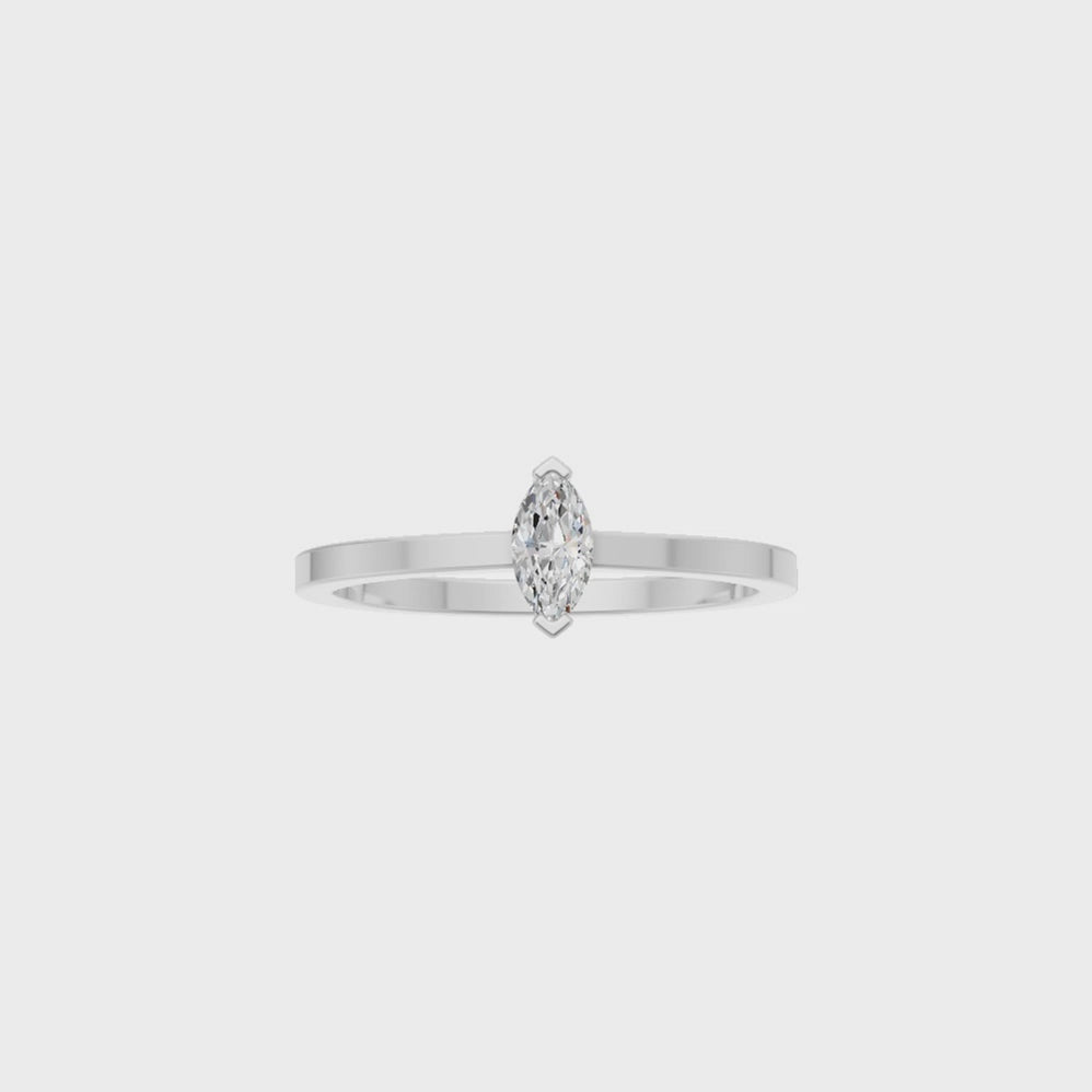 Marquise Cut Lab Grown Diamond Solitaire Ring