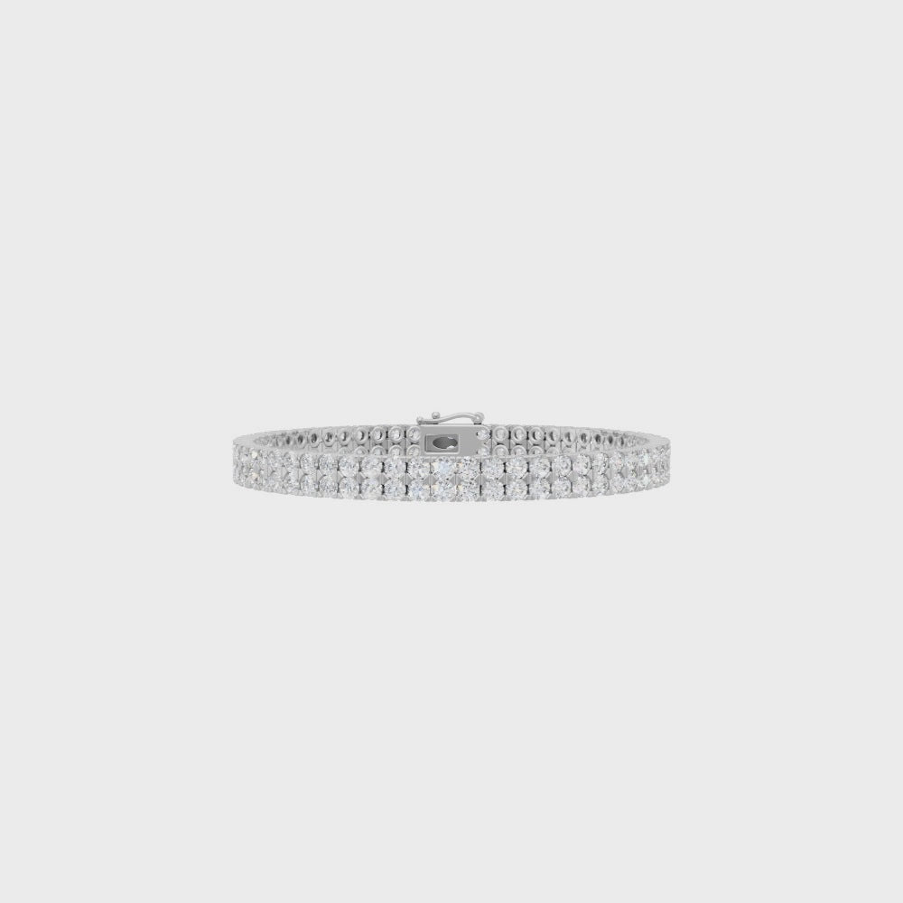 Round Cut Lab Grown Diamond Tennis Bracelet