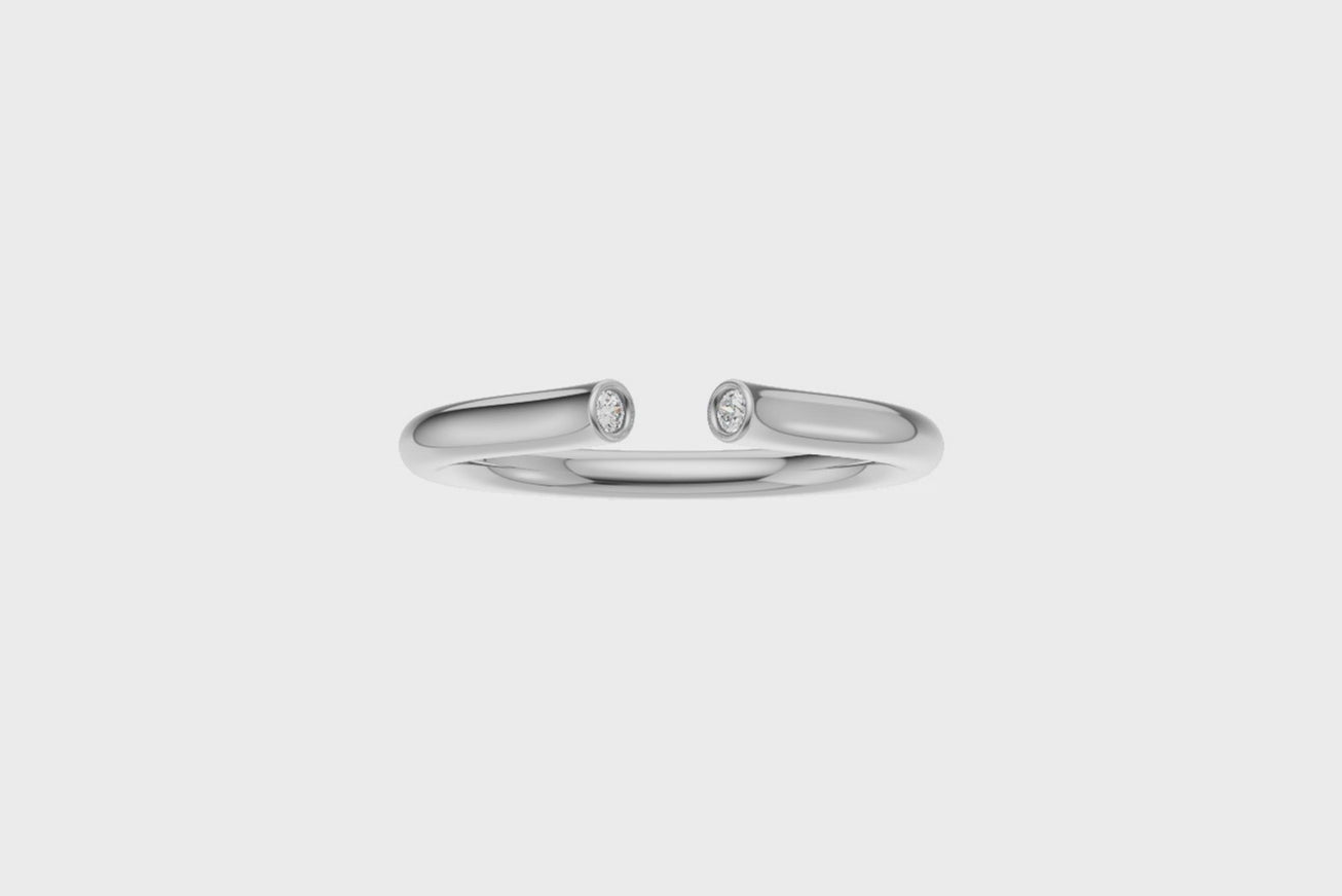 Minimal Open-End Lab Grown Diamond Ring
