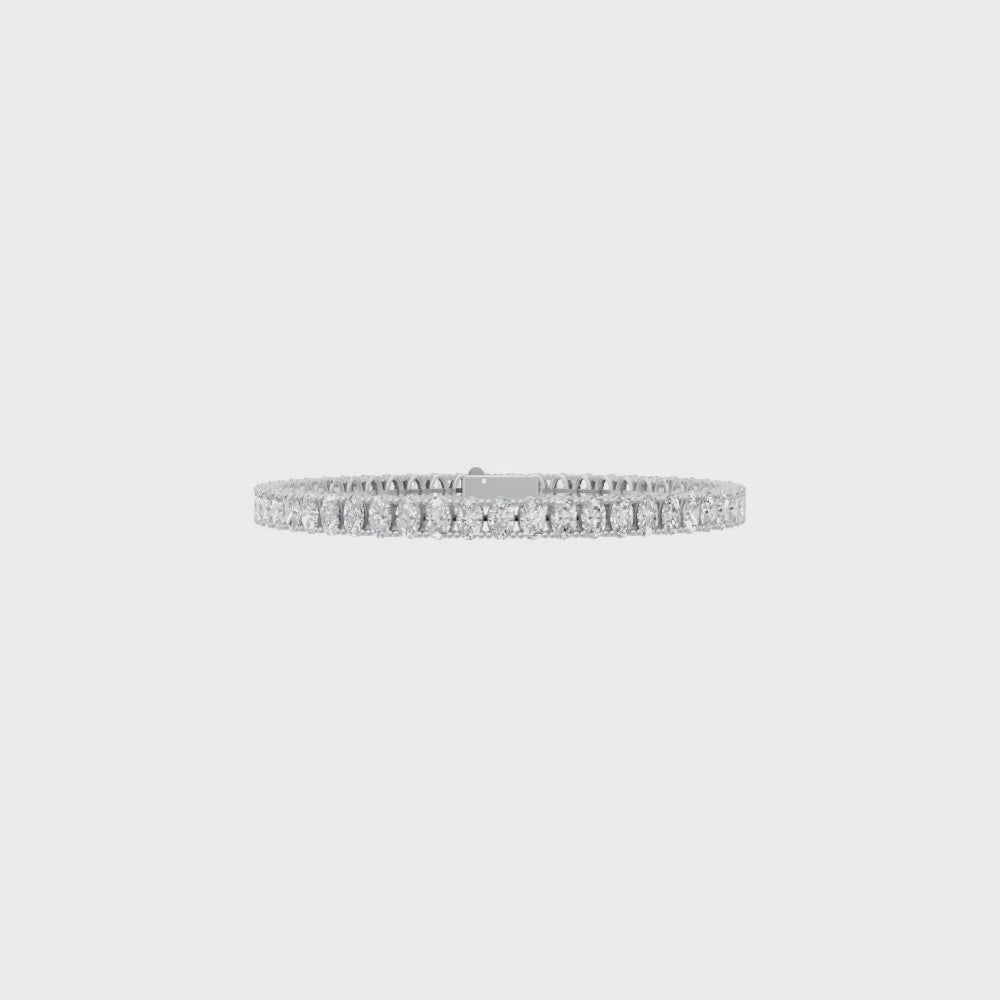 Oval Cut Lab Grown Diamond Tennis Bracele