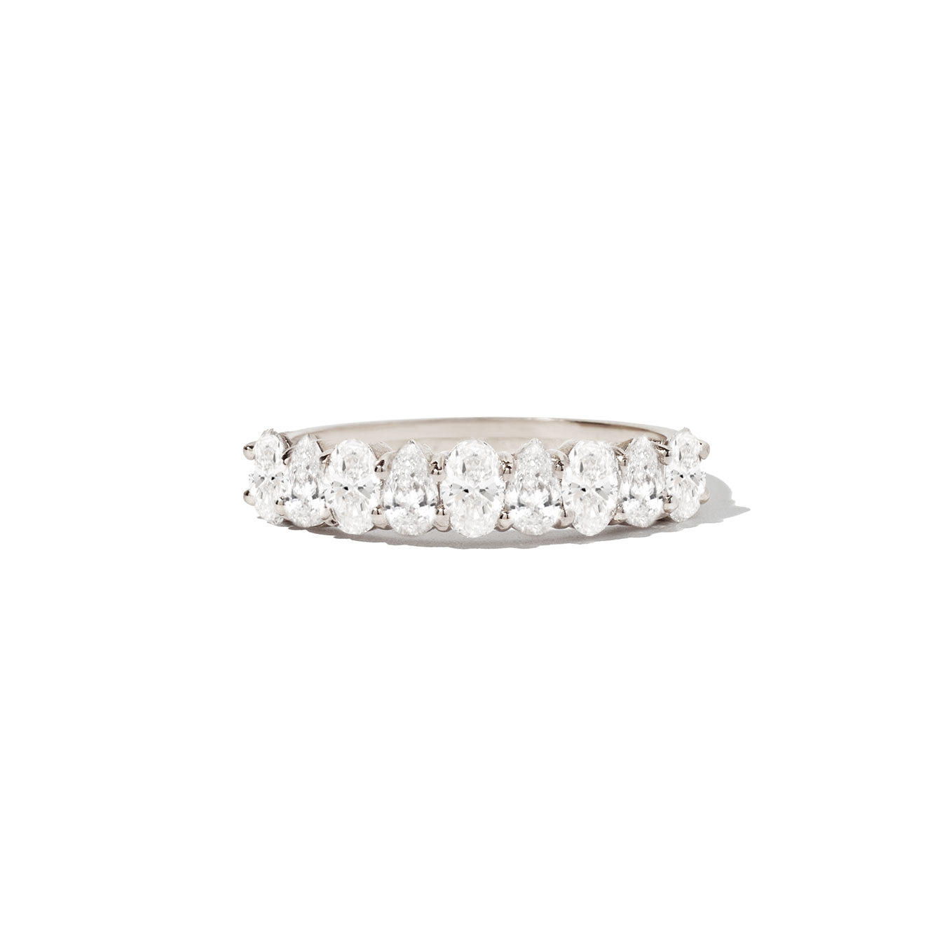 Elegant Oval And Pear Diamond Eternity Band Ring