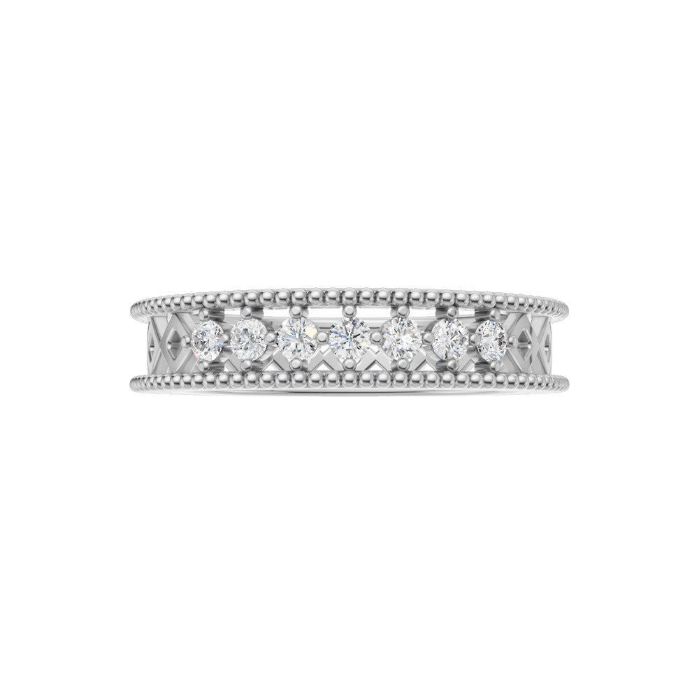 Vintage Milgrain Lab Grown Diamond Eternity Band