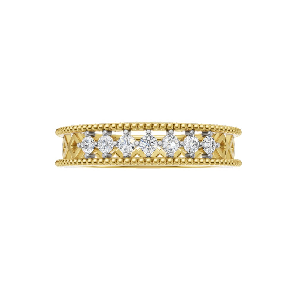 Vintage Milgrain Lab Grown Diamond Eternity Band