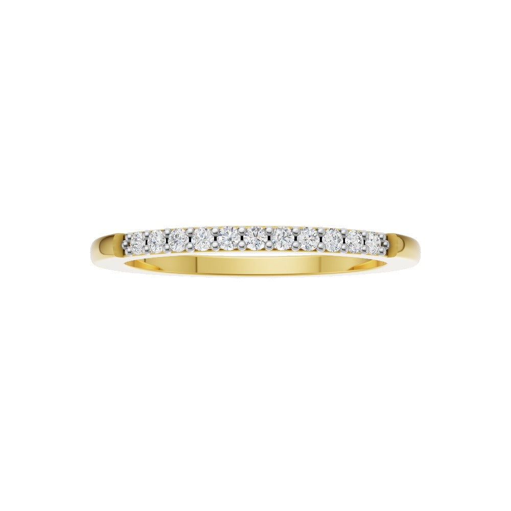 Minimal Diamond Row Band Ring