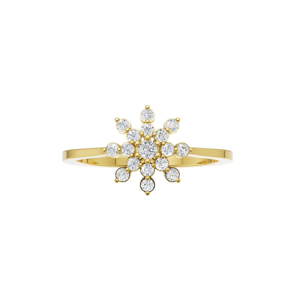 Floral Cluster Lab Grown Diamond Ring