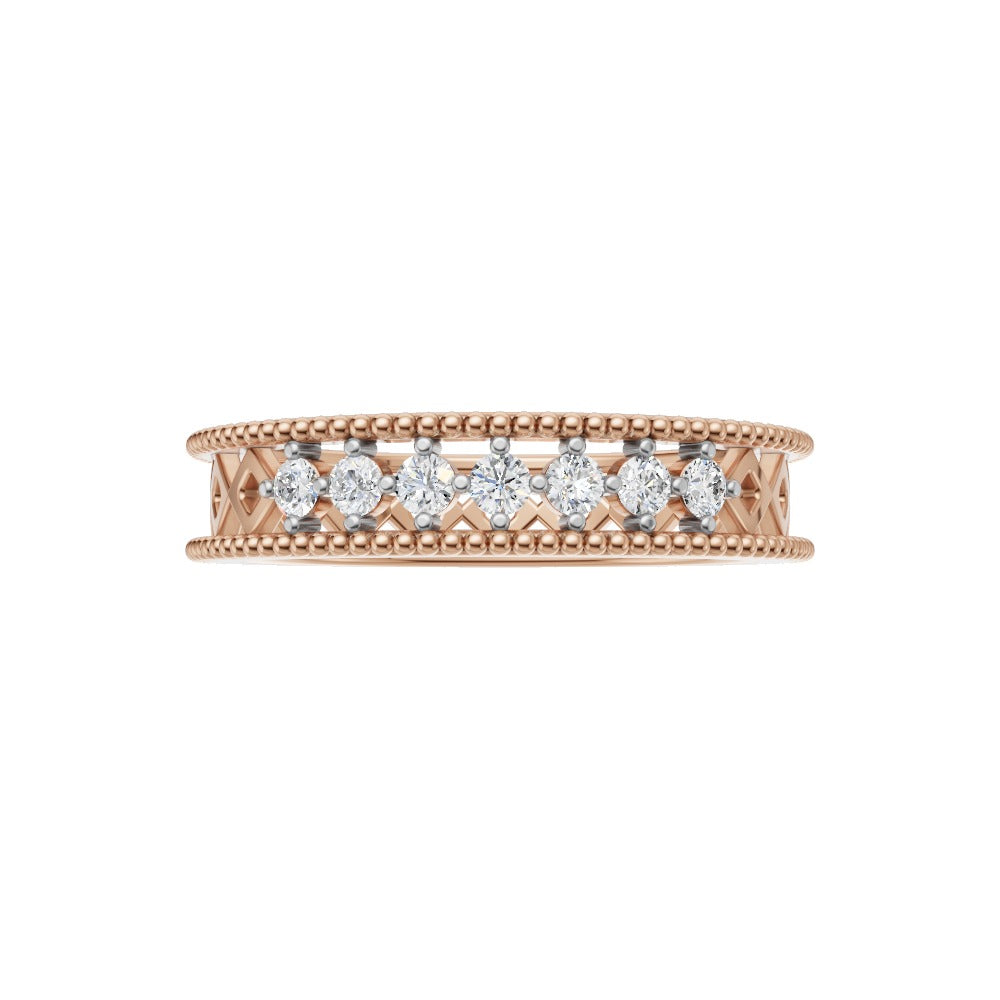 Vintage Milgrain Lab Grown Diamond Eternity Band