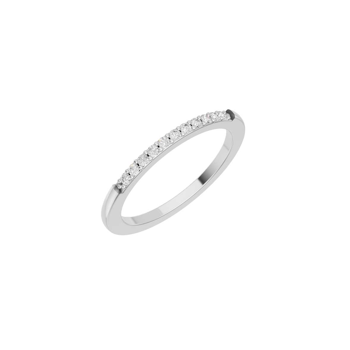 Minimal Diamond Row Band Ring