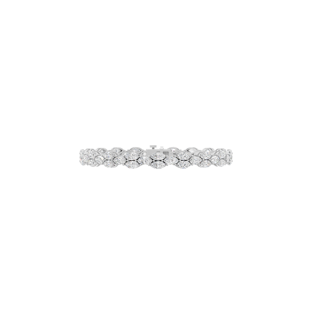 Marquise Cut Lab Grown Diamond Tennis Bracelet