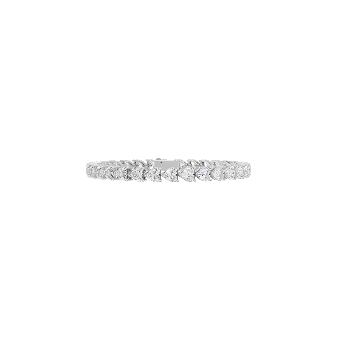 Heart Cut Lab Grown Diamond Tennis Bracelet