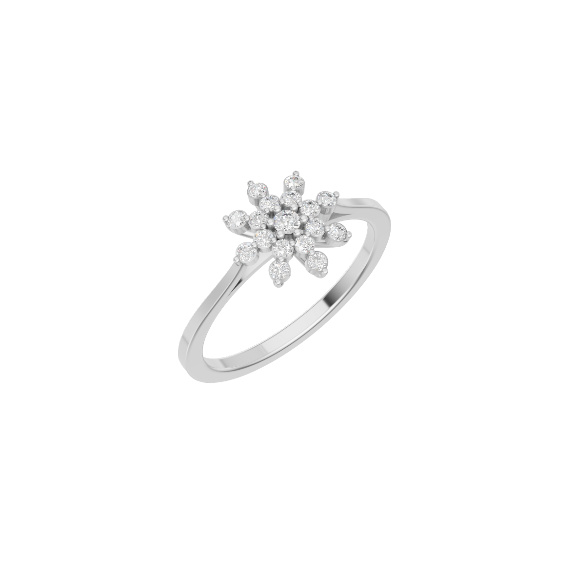 Floral Cluster Lab Grown Diamond Ring