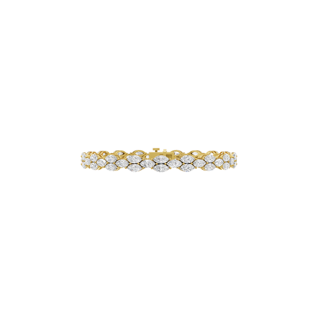 Marquise Cut Lab Grown Diamond Tennis Bracelet