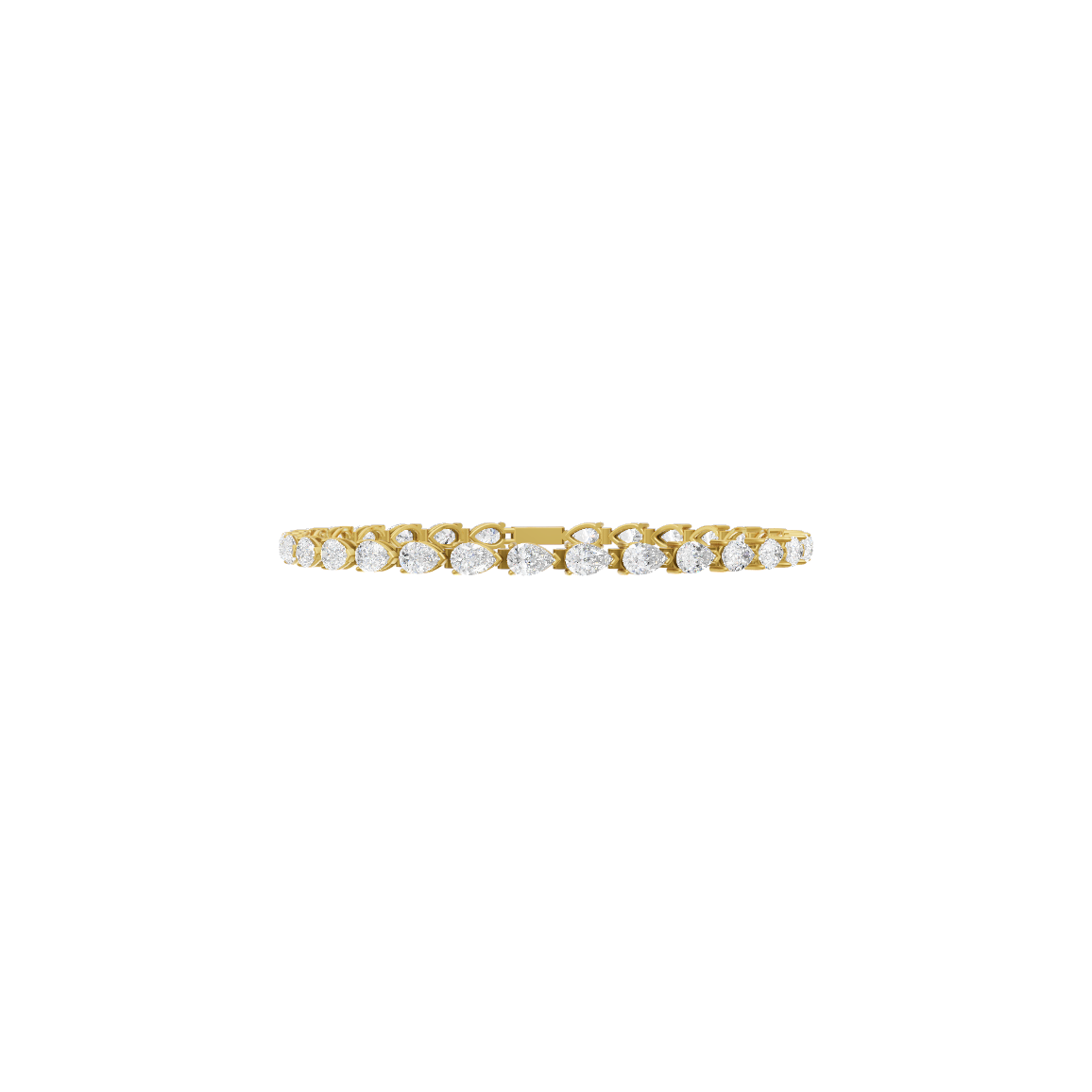 Pear Cut Lab Grown Diamond Station Bracelet