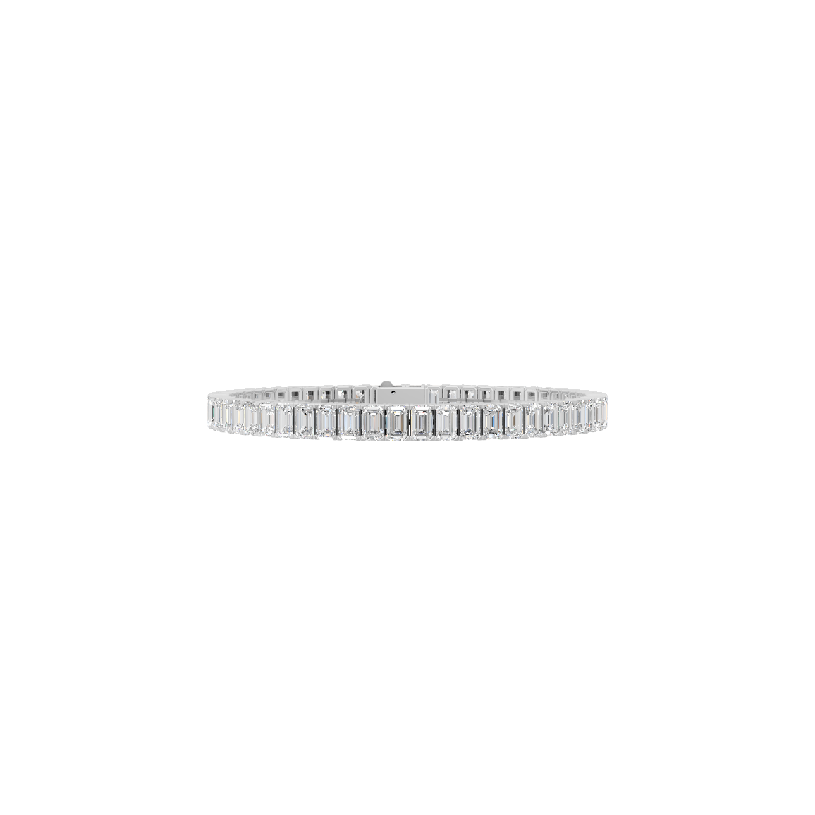 Baguette Cut Lab Grown Diamond Tennis Bracelet
