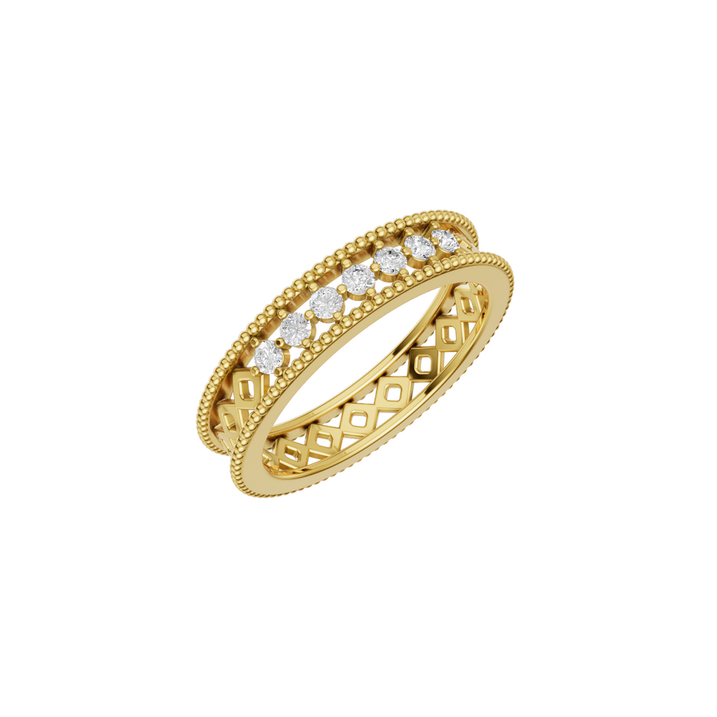 Vintage Milgrain Lab Grown Diamond Eternity Band