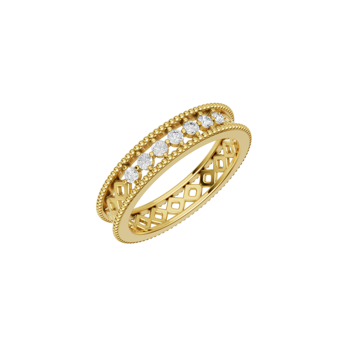Vintage Milgrain Lab Grown Diamond Eternity Band