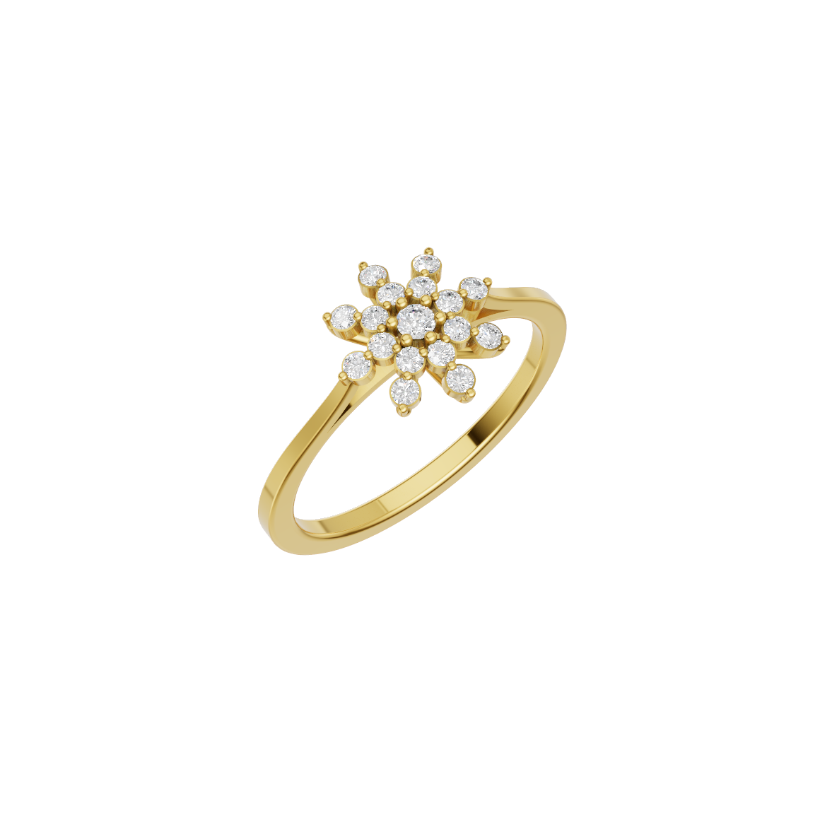 Floral Cluster Lab Grown Diamond Ring