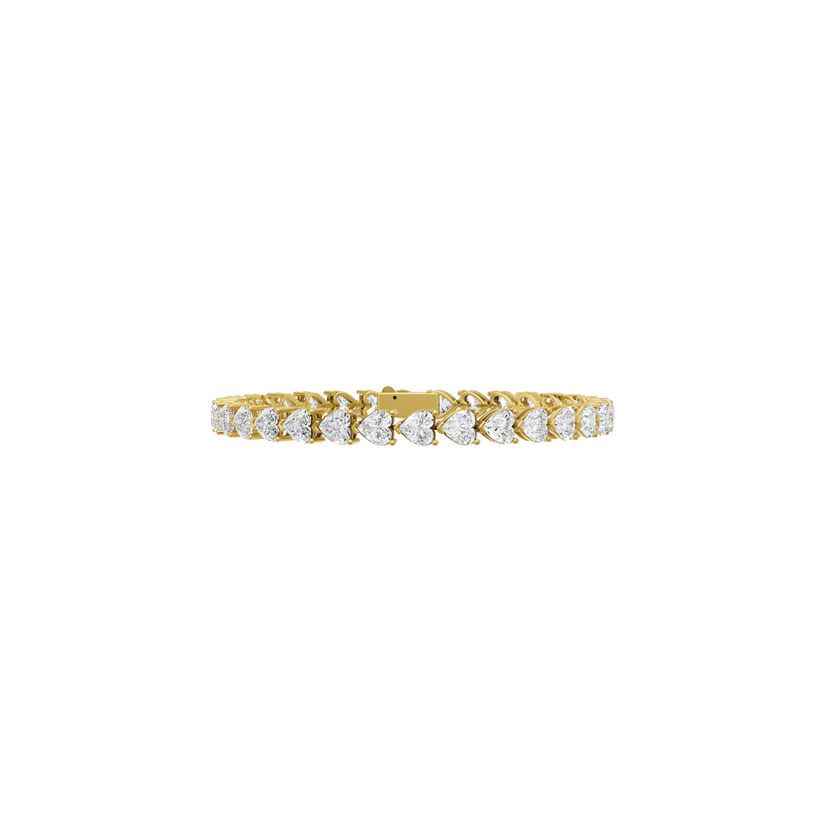 Heart Cut Lab Grown Diamond Tennis Bracelet